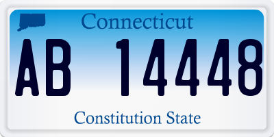 CT license plate AB14448