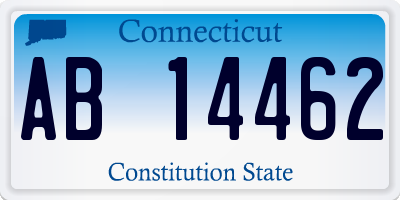 CT license plate AB14462