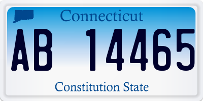 CT license plate AB14465