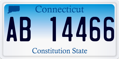 CT license plate AB14466