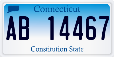 CT license plate AB14467