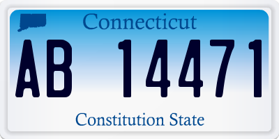 CT license plate AB14471