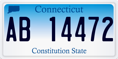 CT license plate AB14472