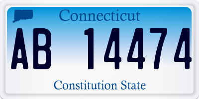 CT license plate AB14474