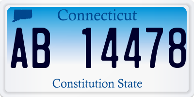 CT license plate AB14478