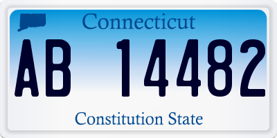 CT license plate AB14482