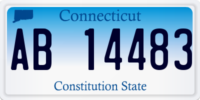 CT license plate AB14483