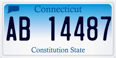 CT license plate AB14487