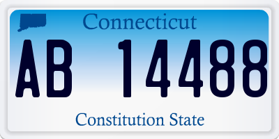 CT license plate AB14488