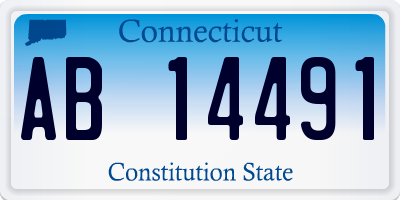 CT license plate AB14491