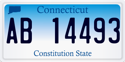 CT license plate AB14493