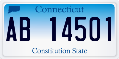 CT license plate AB14501