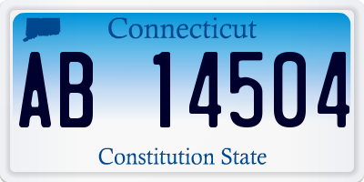 CT license plate AB14504