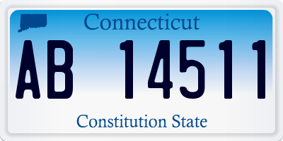 CT license plate AB14511