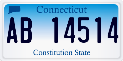 CT license plate AB14514