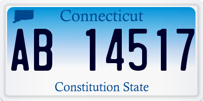 CT license plate AB14517