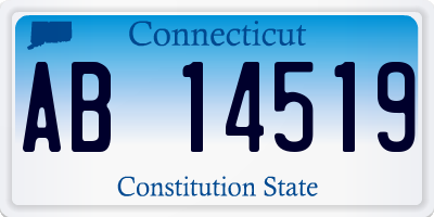 CT license plate AB14519