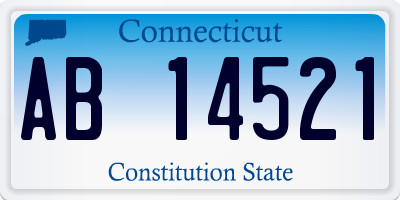 CT license plate AB14521