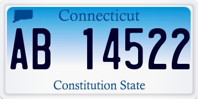 CT license plate AB14522