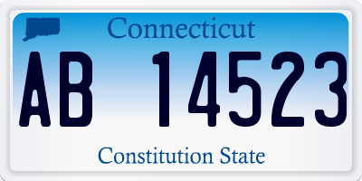 CT license plate AB14523