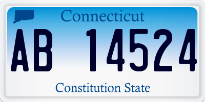 CT license plate AB14524