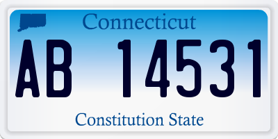 CT license plate AB14531