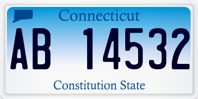 CT license plate AB14532