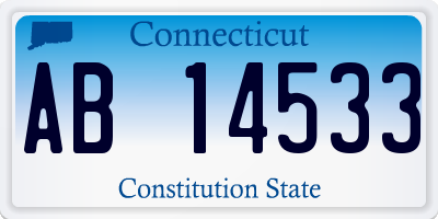 CT license plate AB14533