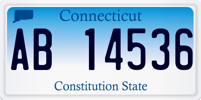 CT license plate AB14536