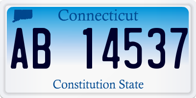 CT license plate AB14537