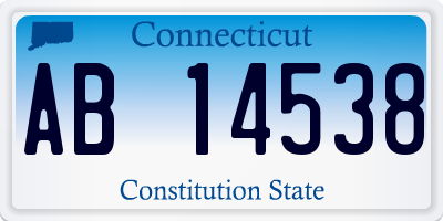 CT license plate AB14538