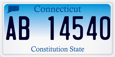 CT license plate AB14540