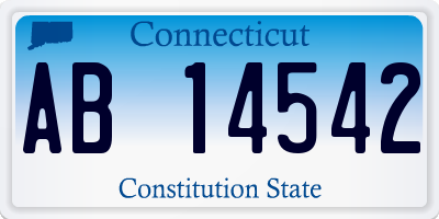 CT license plate AB14542