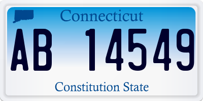 CT license plate AB14549