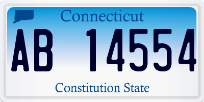 CT license plate AB14554