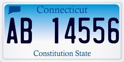 CT license plate AB14556