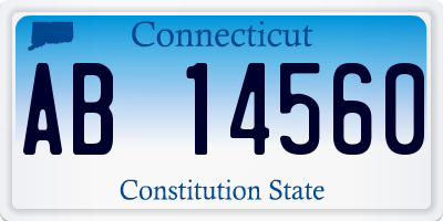 CT license plate AB14560