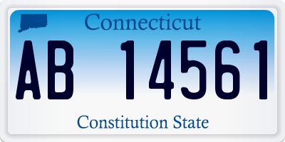 CT license plate AB14561