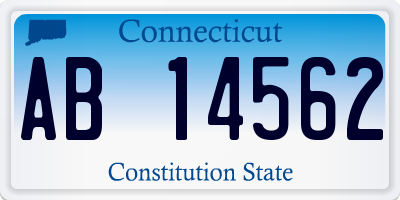 CT license plate AB14562