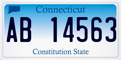 CT license plate AB14563