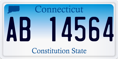 CT license plate AB14564