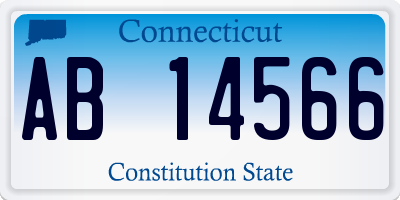 CT license plate AB14566