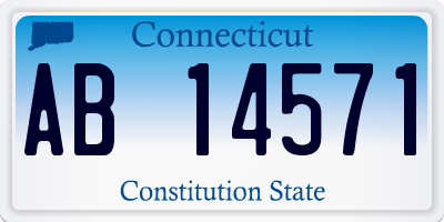 CT license plate AB14571