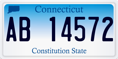 CT license plate AB14572