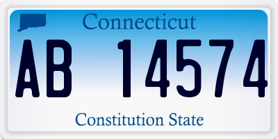 CT license plate AB14574