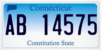 CT license plate AB14575