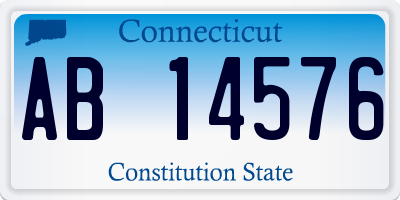 CT license plate AB14576