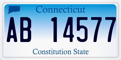 CT license plate AB14577