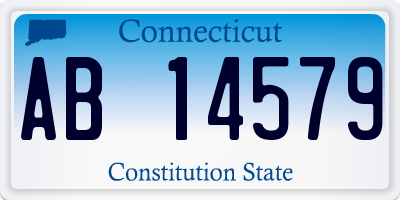 CT license plate AB14579