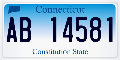 CT license plate AB14581